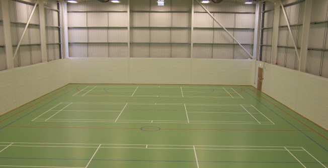 PU Sports Hall Markings in Alderton